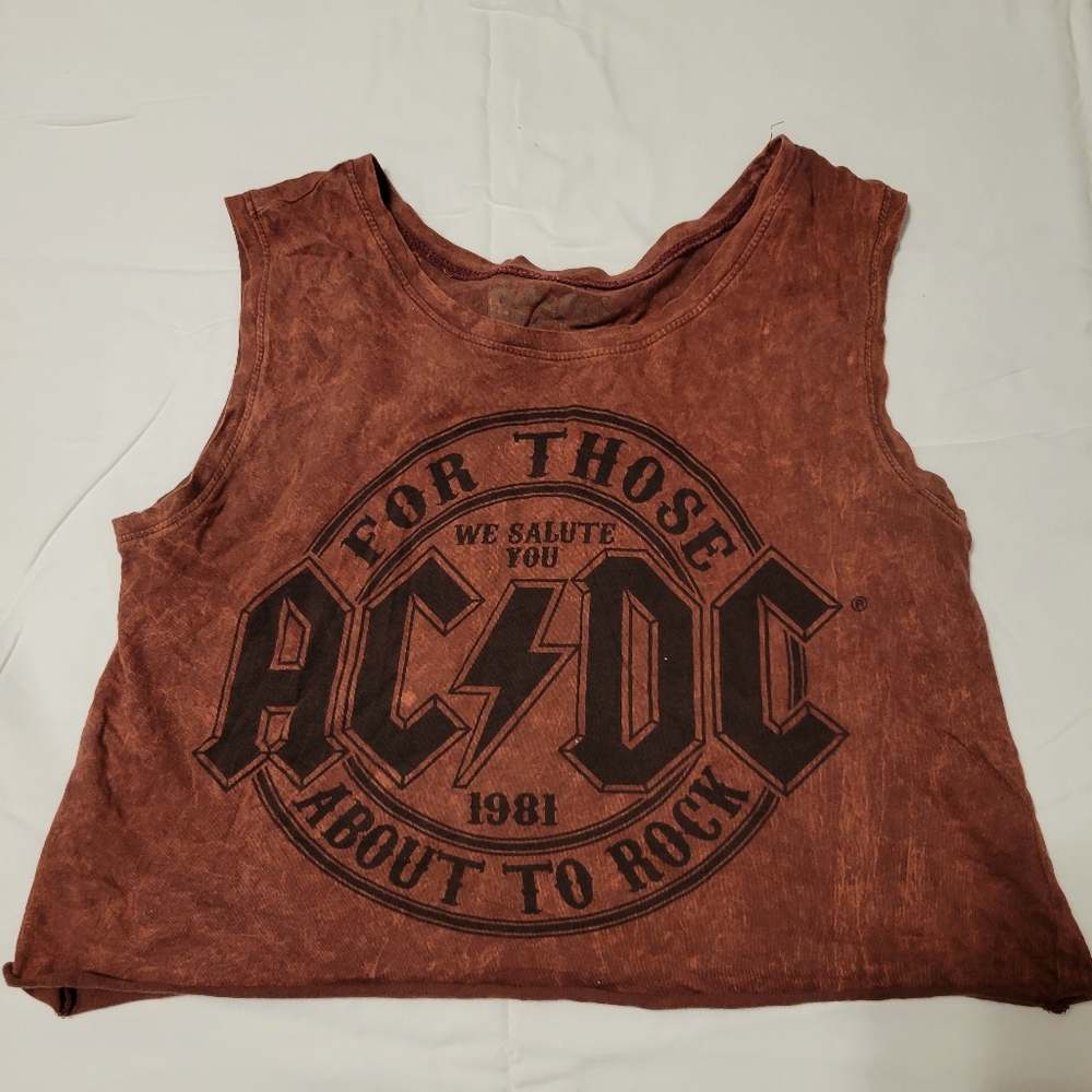 AC/DC | Crop Top | Size Medium